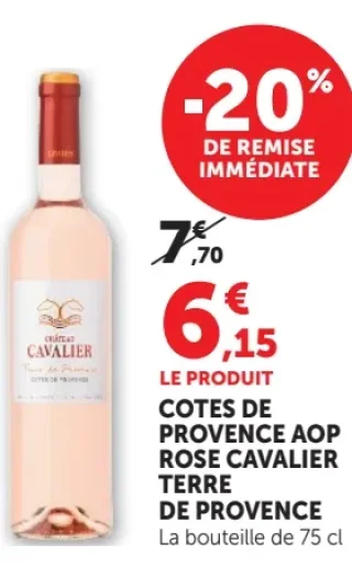 COTES DE PROVENCE AOP ROSE CAVALIER TERRE DE PROVENCE