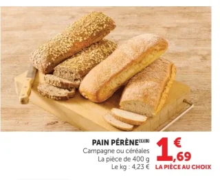 Pain Pérène Campagne ou céréales