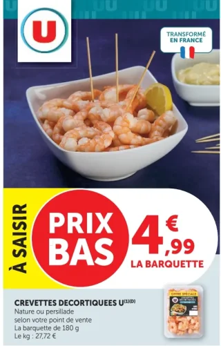 Crevettes décortiquées U