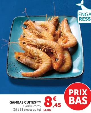 Gambas cuites