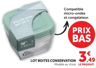 Lot Boîtes Conservation Plast Team Polar Box