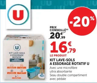 Kit lave-sols à essorage rotatif U