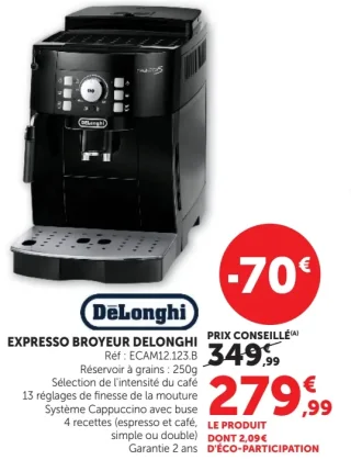 EXPRESSO BROYEUR DELONGHI Réf : ECAM12.123.B
