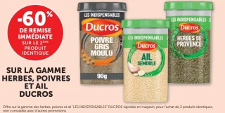 Gamme herbes, poivres et ail Les Indispensables Ducros