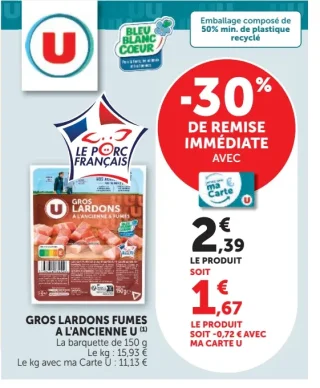 Gros lardons fumés à l'ancienne U
