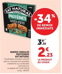 Barres Cereales Proteinees Eat Natural