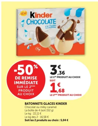 Bâtonnets Glaces Kinder