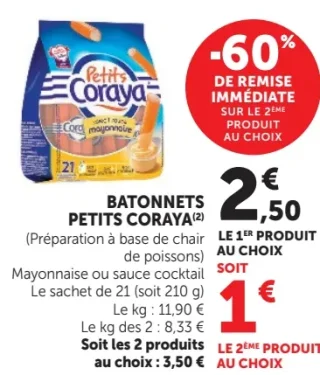 BATONNETS PETITS CORAYA