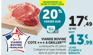 Viande Bovine Cote ★★★ A Griller