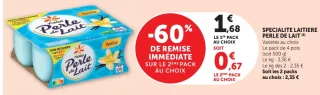 Spécialité Laitière Perle de Lait Yoplait