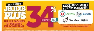 Yaourts et desserts du rayon frais - Marques exclusives (U, Activia, Perle de Lait, Danette, YOP, Bonne Maman, siggi's)