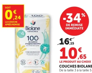Couches Biolane De la taille 3 à la taille 5