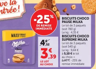 MILKA Biscuits choco pause , choco supreme
