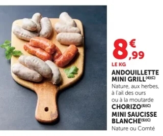 Andouillette mini grill ou mini saucisse blanche