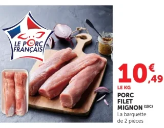 Porc filet mignon (La barquette de 2 pièces)