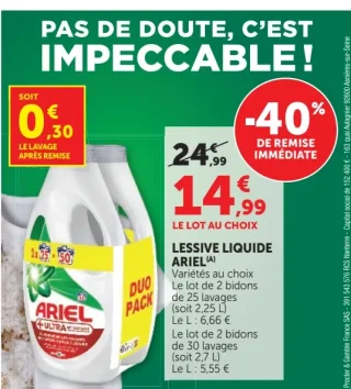 LESSIVE LIQUIDE ARIEL Duo Pack