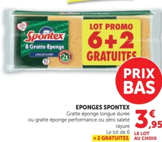 Eponges Spontex Gratte éponge longue durée