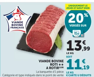 Viande bovine rôti ** à rôtir