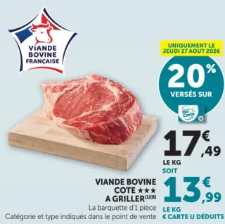 Viande Bovine Côte à griller