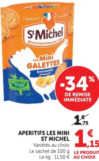 Apéritifs Les Mini Galettes St Michel