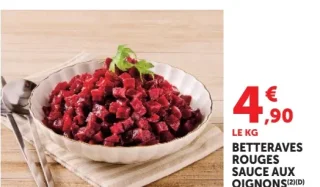 Betteraves rouges sauce aux oignons