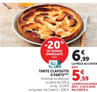 TARTE CLAFOUTIS 6 PARTS