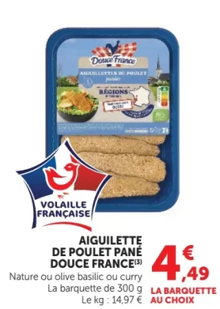 Aiguillette de poulet pané Douce France