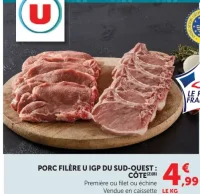 Porc Filière U IGP du Sud-Ouest : Côte