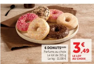 6 Donuts parfums au choix