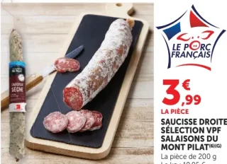 Saucisse Droite Sélection VPF Salaisons du Mont Pilat