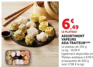 Assortiment Vapeurs Asia Traiteur