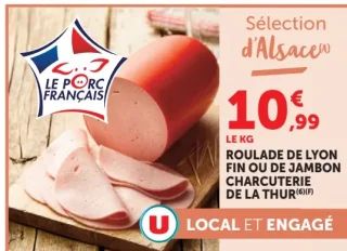 Roulade de Lyon fin ou de jambon charcuterie de la Thur