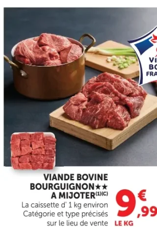 Viande bovine bourguignon** à mijoter