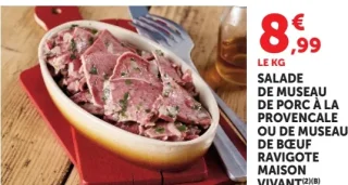 Salade de Museau de Porc à la Provençale ou de Museau de Boeuf Ravigote Maison Vivant