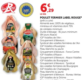 Poulet fermier Label Rouge