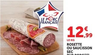 Rosette ou Saucisson sec pur porc