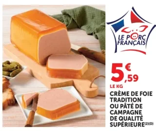 Crème de foie tradition ou pâté de campagne de qualité supérieure