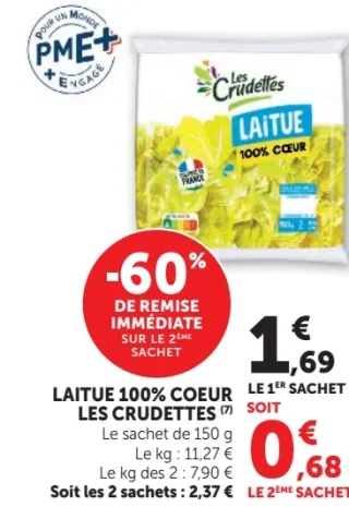 Laitue 100% Coeur Les Crudettes