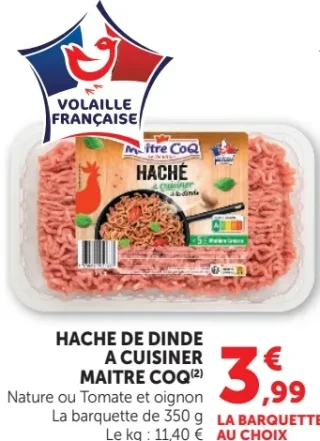 Haché de dinde à cuisiner Maître Coq