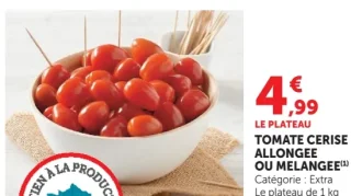 Tomates cerises allongées ou mélangées
