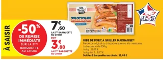 Ribs de Porc à Griller Madrange