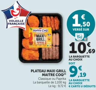 Plateau Maxi Grill Maitre Coq