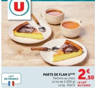 Parts de flan U