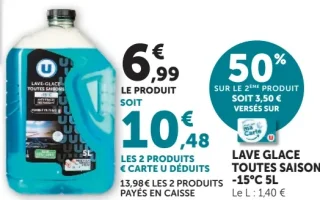 Lave glace toutes saisons -15°C 5L U