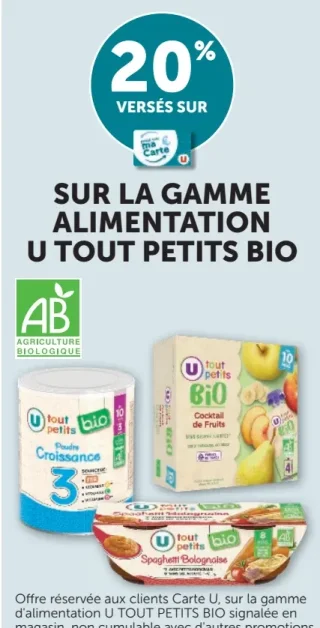 Gamme Alimentation U Tout Petits Bio