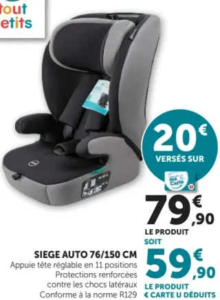 SIEGE AUTO 76/150 CM