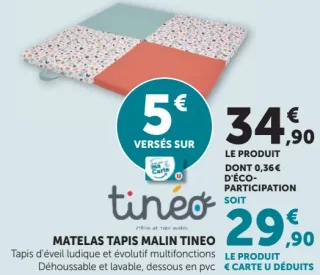 MATELAS TAPIS MALIN TINEO