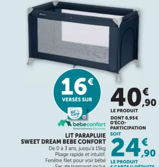 LIT PARAPLUIE SWEET DREAM BEBE CONFORT