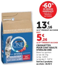 Croquettes pour chat adulte stérilisé Purina One