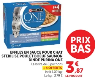 Effilés en sauce pour chat stérilisé Purina One